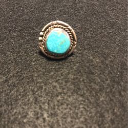 Vintage turquoise silver ring
