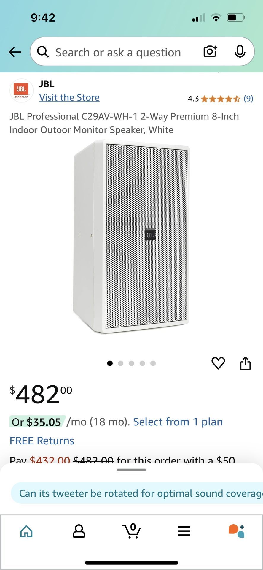 JBL Monitor Speaker
