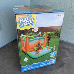 H2OGO! Kids Tropical Outdoor Inflatable Mega Bouncer