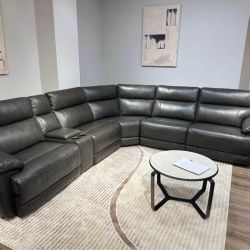 NEW Power Reclining Leather Sectional - Delivery and Financing Available!