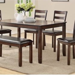 Dining Table + 4 Chairs & Bench