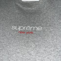 Supreme Classic Logo Tee- Heather Grey