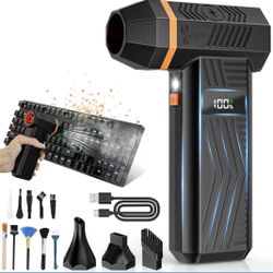 Compressed Air Duster, 180000RPM 4-Gear Adjustable Electric Air Duste