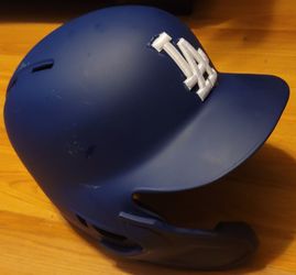 Gamer Los Angeles Dodgers MLB Baseball Batting Helmet Blue One Ear Flap Professional 100 MPH For Left Handed Batter With C- Flap Size 7 1/4