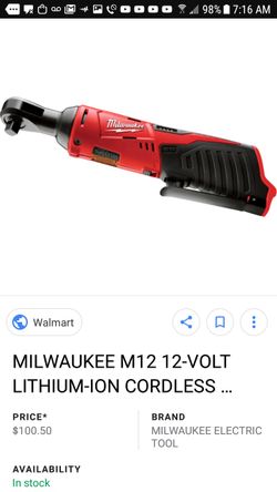 Milwaukee 3/8" ratchet $60
