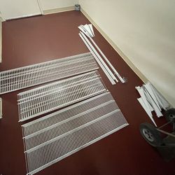 White Wire Metal Closet Shelves