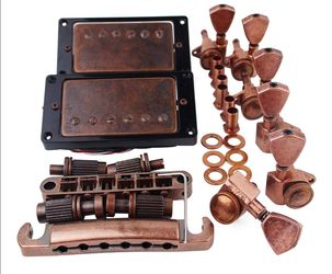 Antique Bronze Guitar Hardware - Full Kit