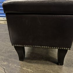 Storage Bench With Nailhead Embellishment