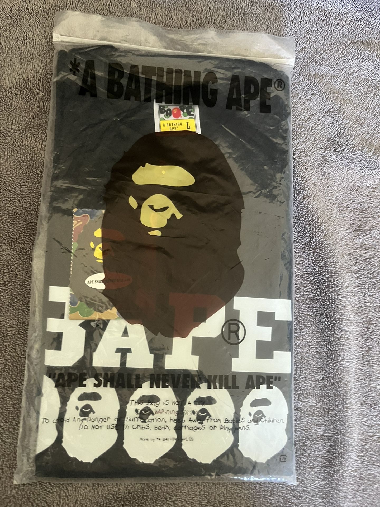 One Sided Black And White Bape Tee (with Tags)