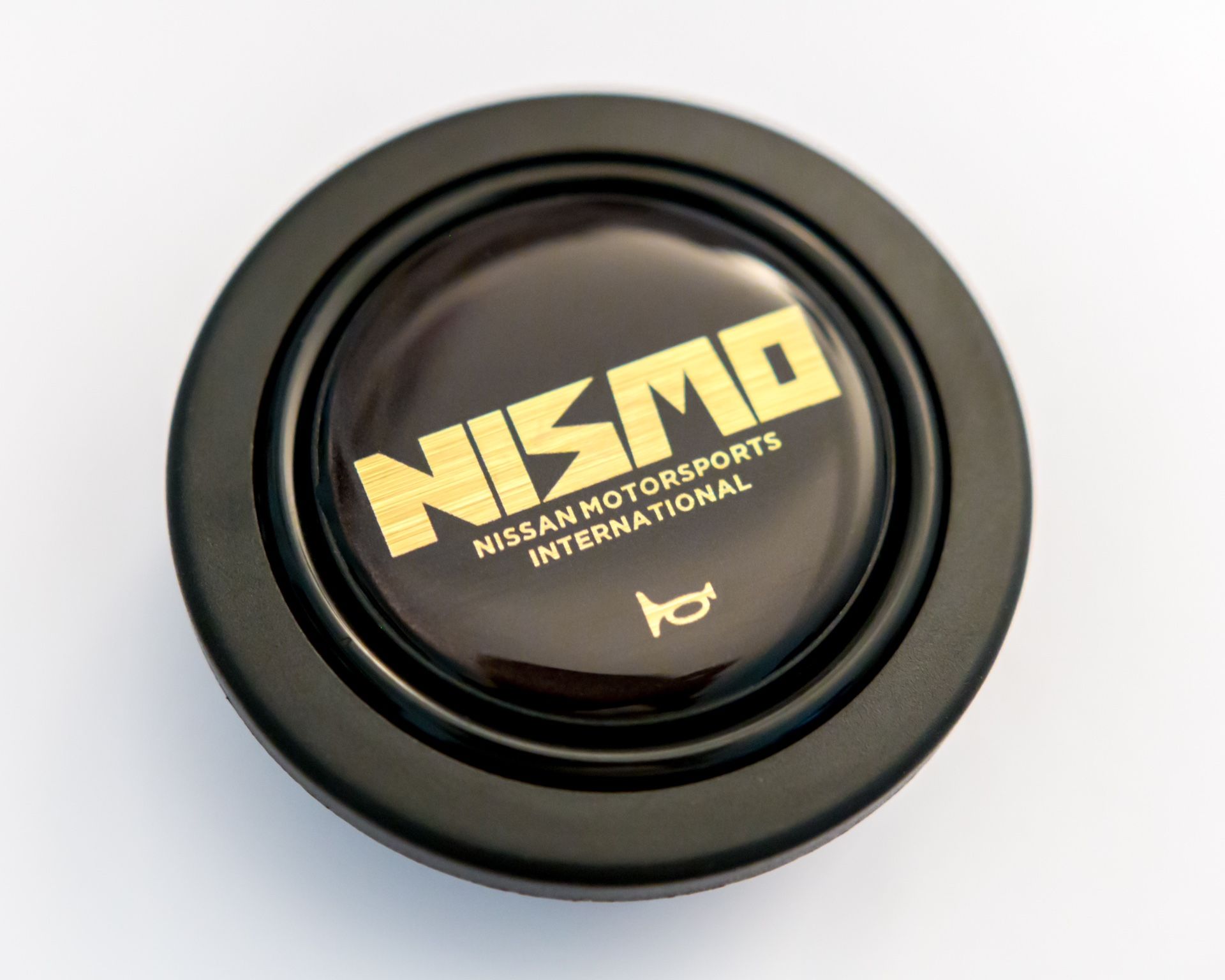 Nissan Nismo Horn Button (Momo Steering Wheel Nardi OMP Sparco NRG) 240z 260z 280z Roadster 510 Nissan Motorsports International Skyline Sunny