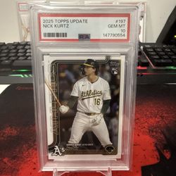 2025 Topps Update Series - Rookie Debut Nick Kurtz #US197 (RC) PSA 10