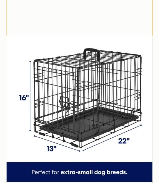 Fold & Carry Single Door Collapsible Wire Dog Crate, X-Small
By Frisco
