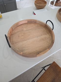 Mango Wood Tray With Handles