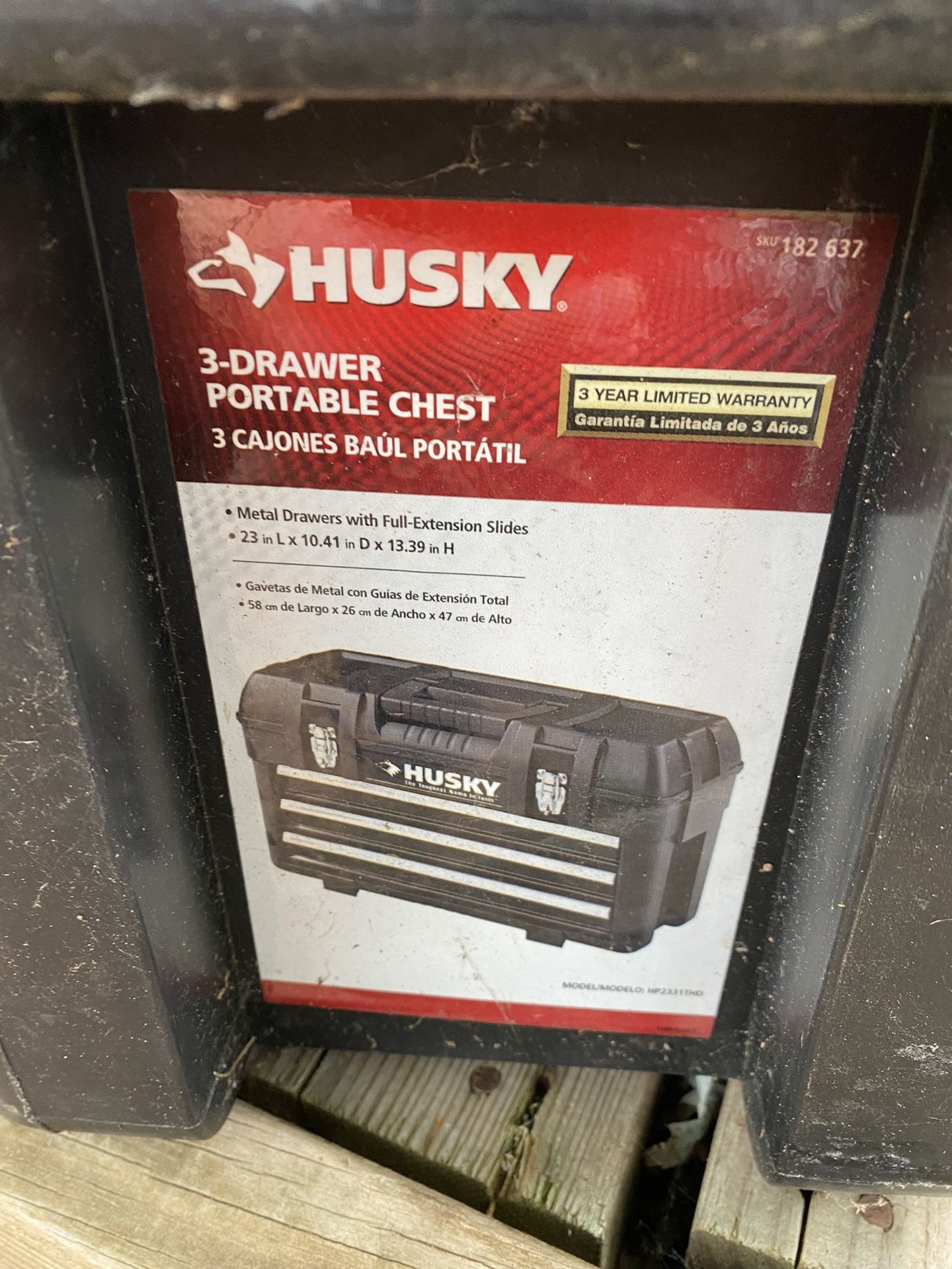 Husky 3 Drawer Portable Chest