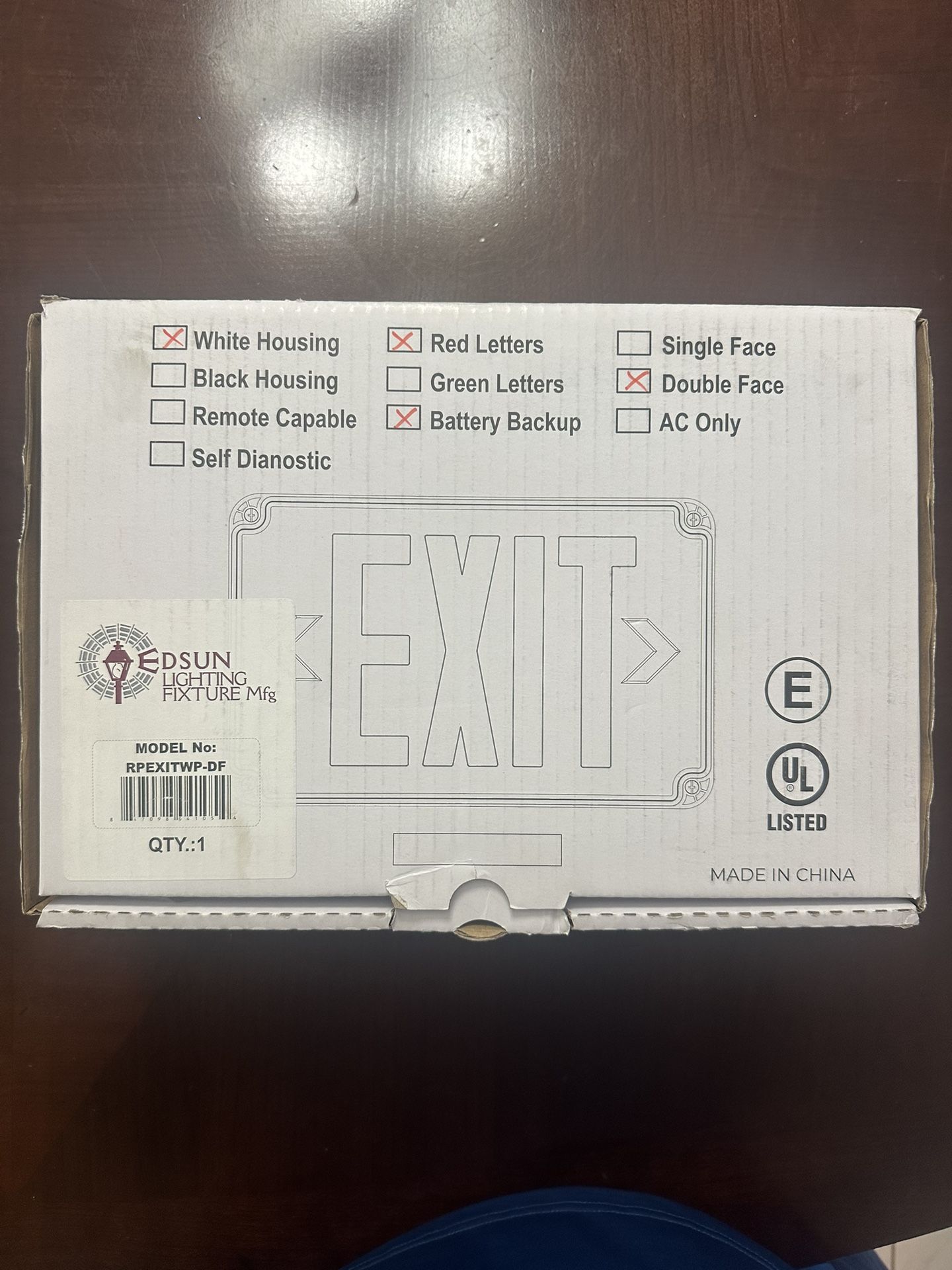 LED RED EXIT SIGN WATERPROOF