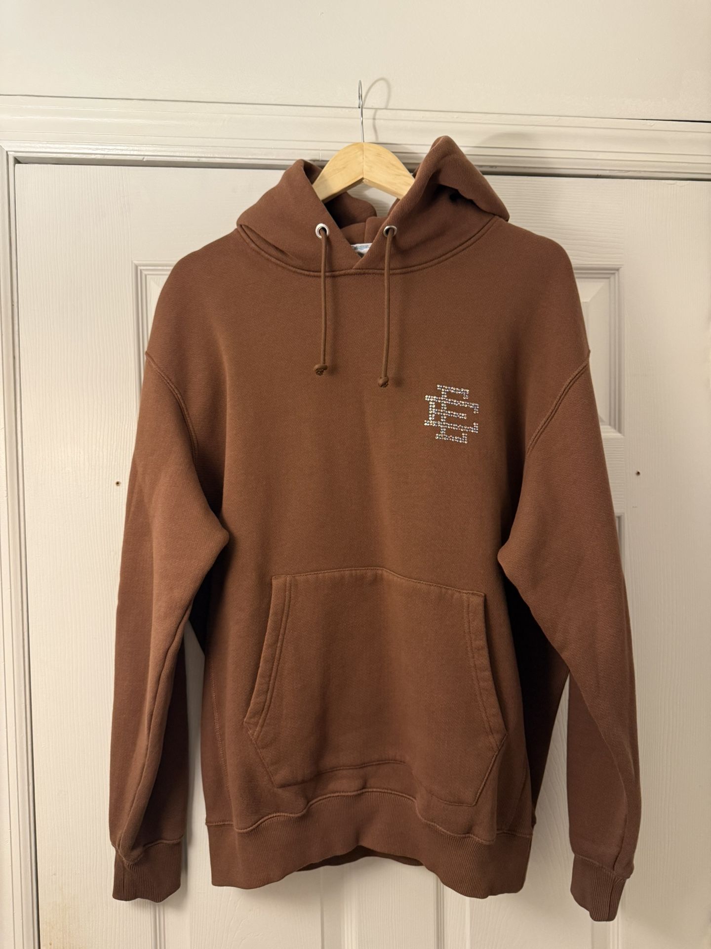 Eric Emanuel Swarovski Brown Hoodie Size L
