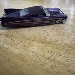 2010 Hot Wheels Hot Auction Series Custom 1959 Cadillac Coupe Deville Purple NM