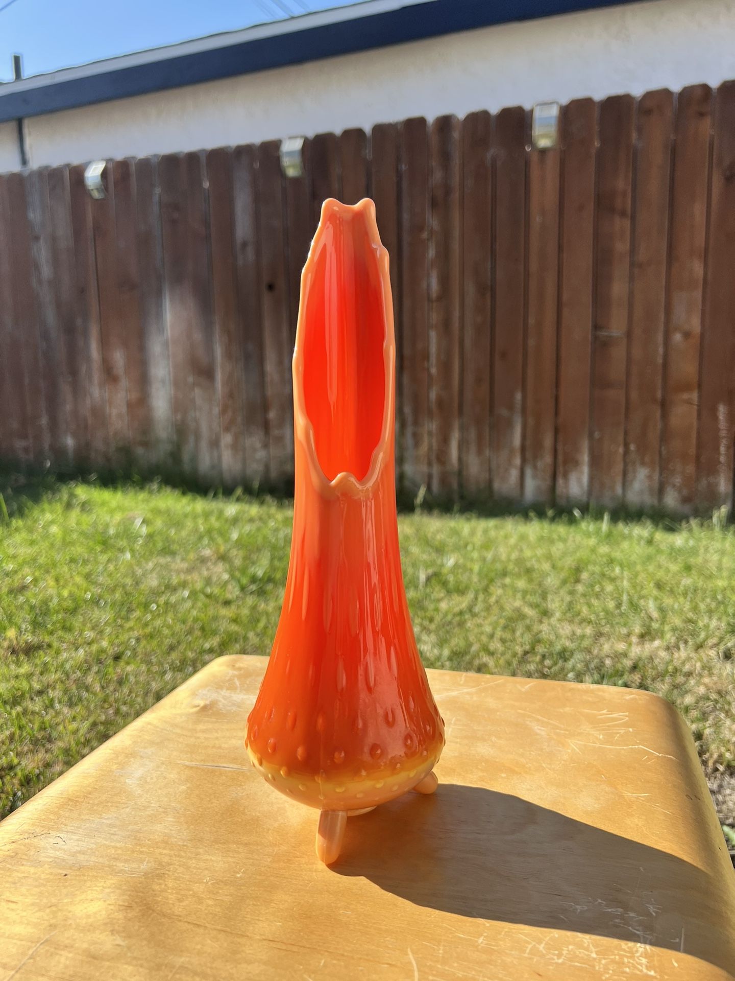 MCM 12” LE Smith 3 Toe Orange Swung Vase