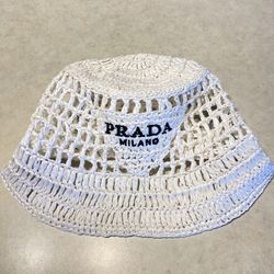 Prada Raffia Bucket Hat