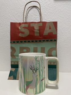 BRAND NEW WITH TAGS! STARBUCKS iridescent deer mug