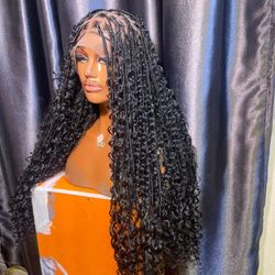 Boho knotless braided wig