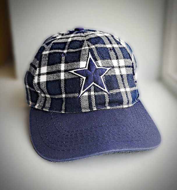 Rare Vintage Dallas Cowboys Plaid Anco Snapback Hat for Sale in