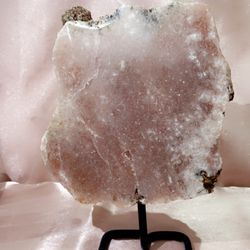 Sparkly Pink Amethyst On A Stand