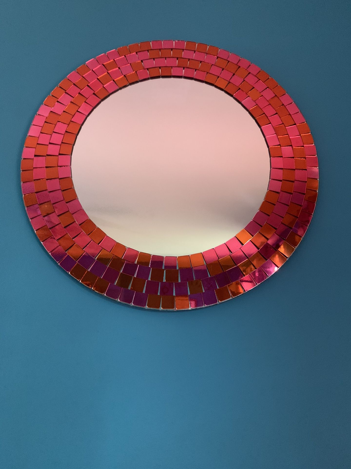 Pink and orange mirror