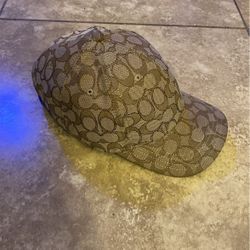 Coach Snapback Jacquard Baseball Hat - Khaki - Medium/Large