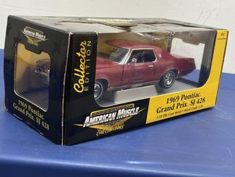 1:18 ERTL AMERICAN MUSCLE 1969 Pontiac Grand Prix SJ 428 Red Die Cast Collector Edition