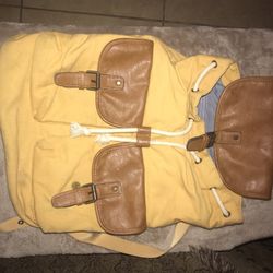 Leather And Suede Backpack