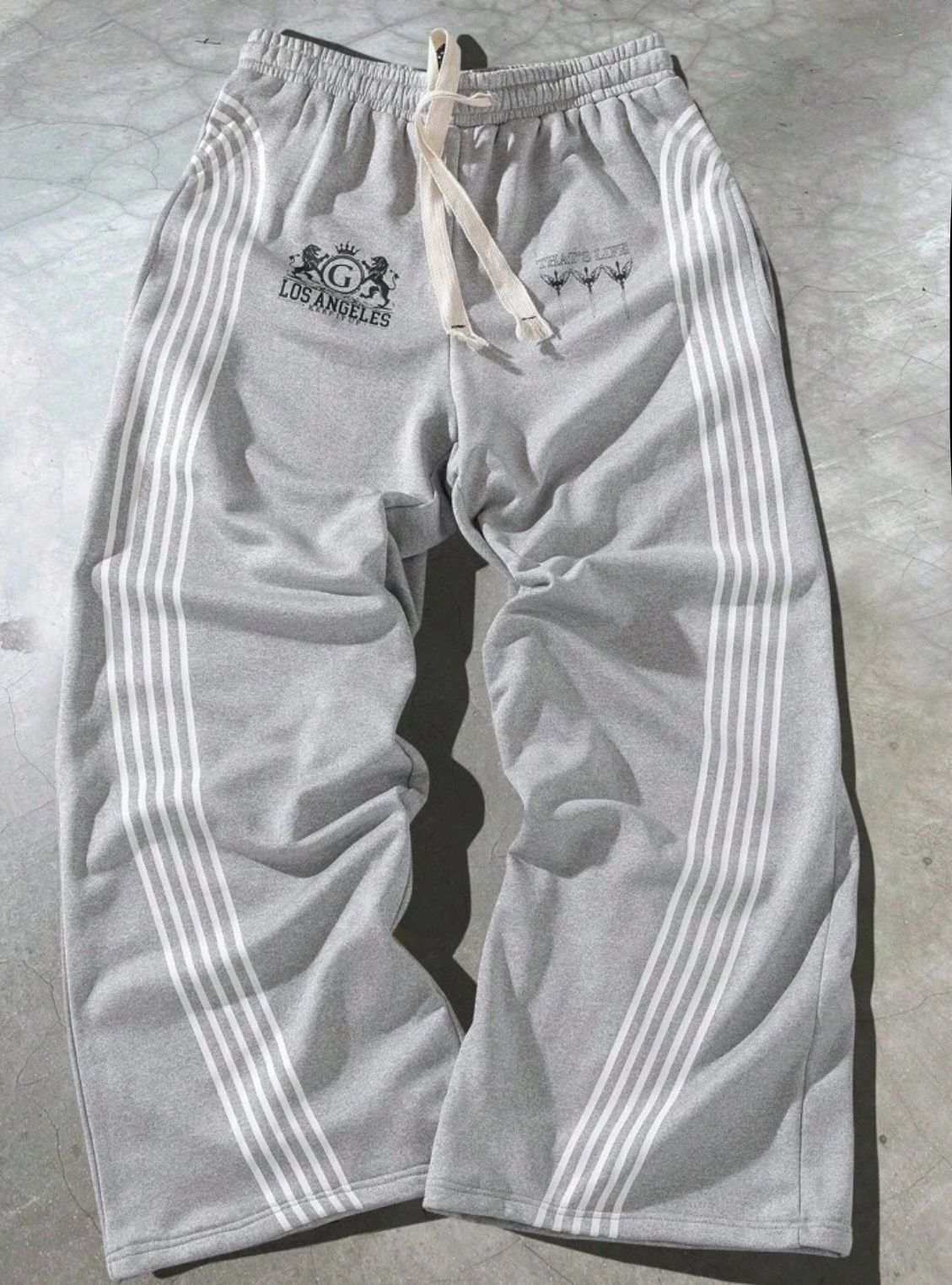 Gray Sweatpants Double Drawstring