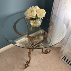 Glass End Table 