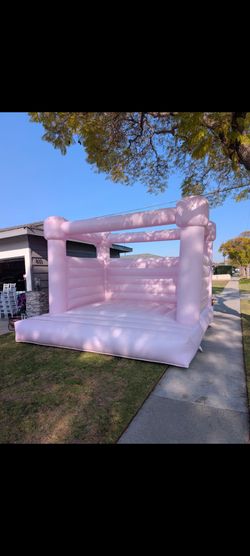 Pink bounce house