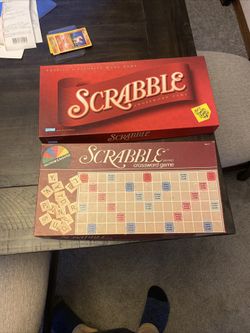 Lot of 2 Vintage Complete SCRABBLE Crossword Games