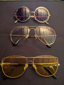 3 Retro Sunglasses – Round, Aviator & Yellow Lens – $10 Each