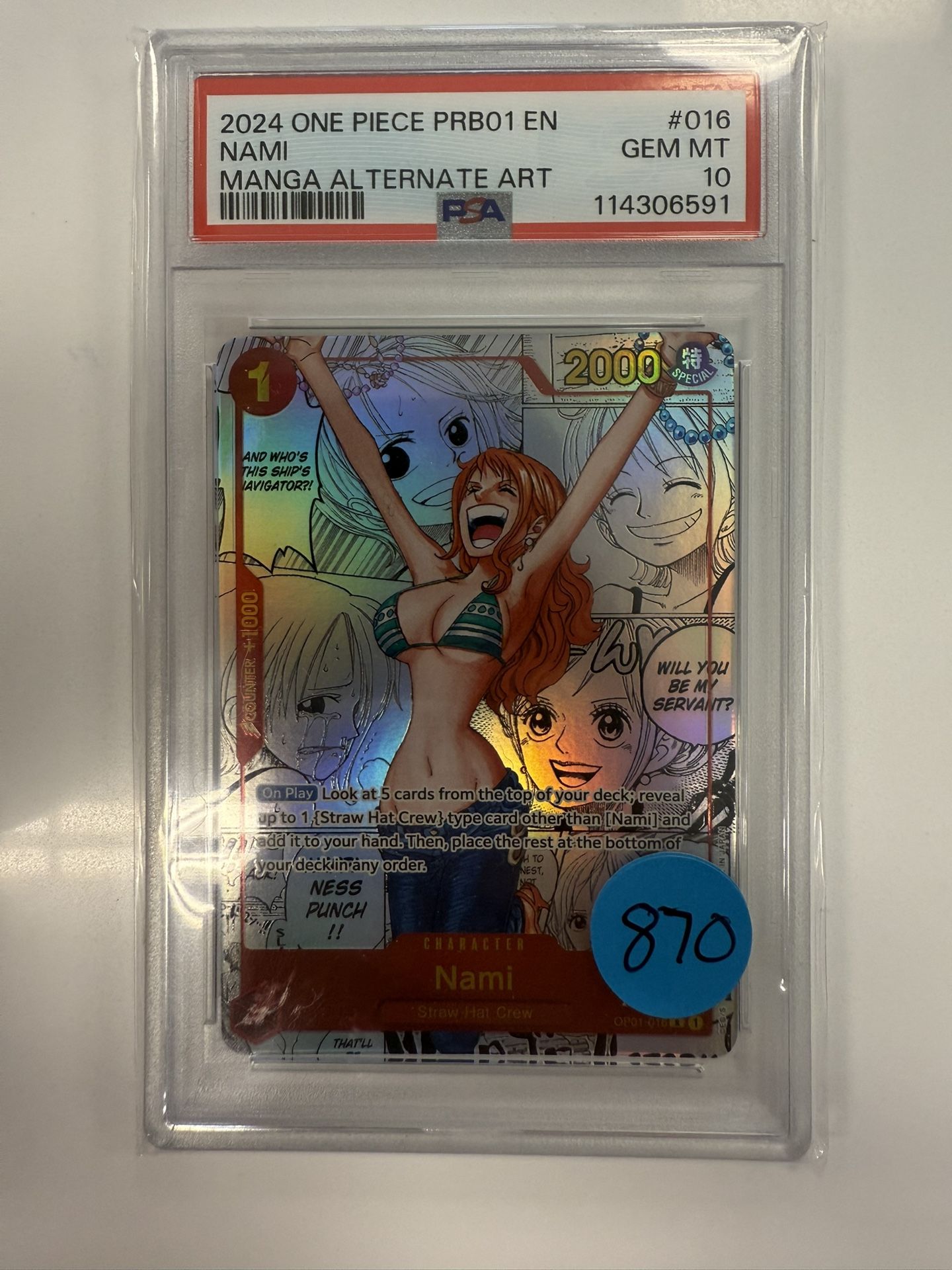 Nami Manga Prb-01 PSA 10