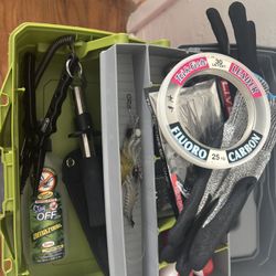 Fishing Gear (Rod, Tackle Box, Cooler, Bait, Gloves, Etc)