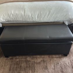 Brown storage couch