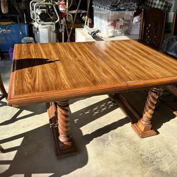 Wooden Table And Chairs