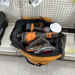 Ridgid Bundle Deal Circular Saw, Impact, Drill, Multi Tool, Reciprocating Saw, Charger With 2 Batteries 