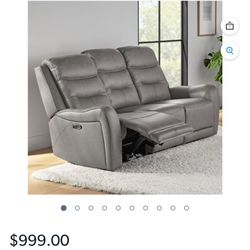 Members Mark Cooper Power Reclining Leather Sofa New in the box $750