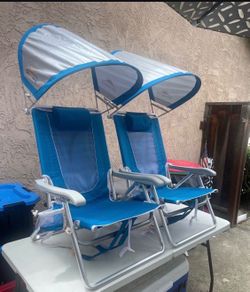 (2 pack) GC Outdoor SunShade Backpack Beach Chair