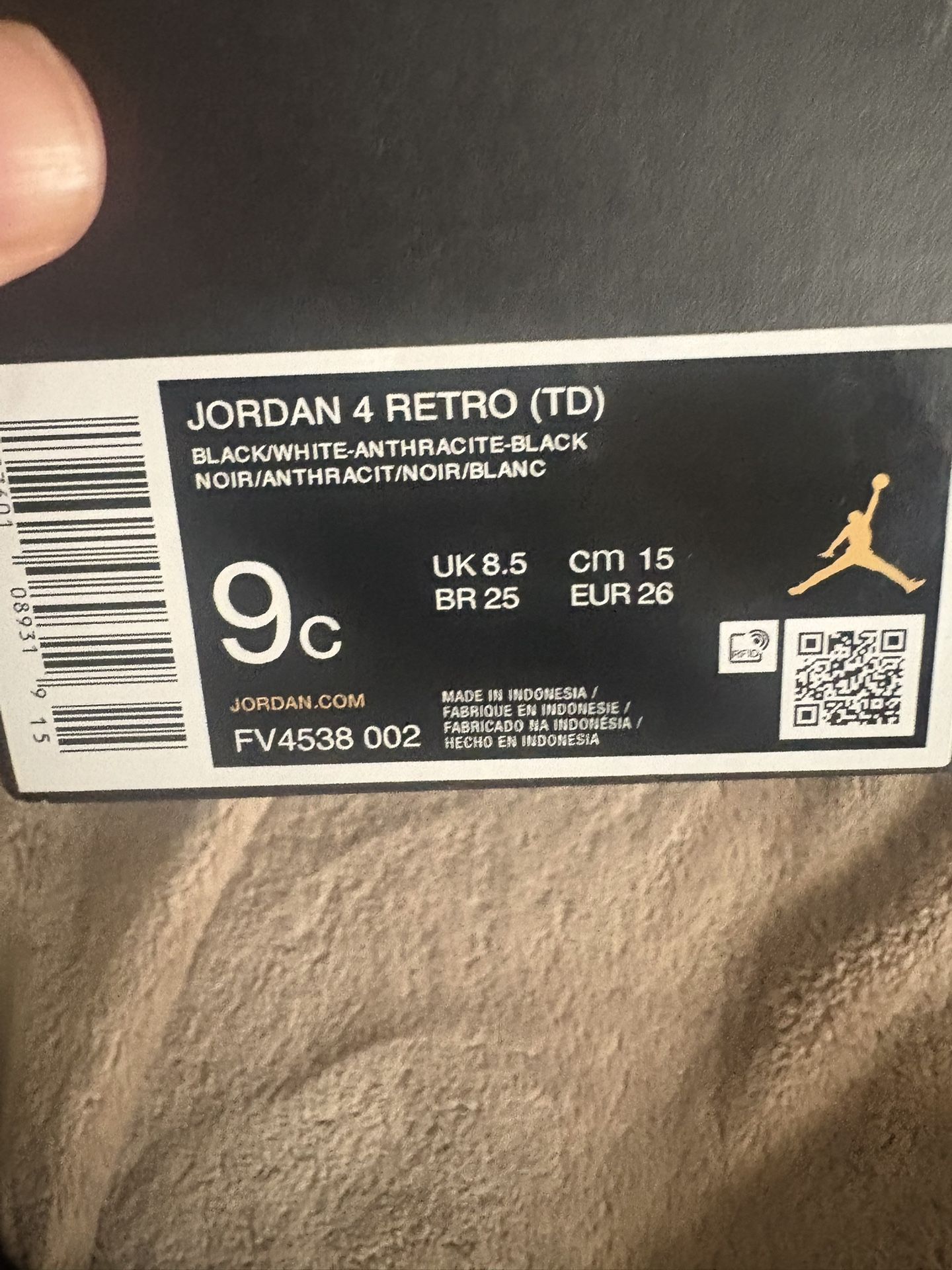 Jordan 4 Size 9c