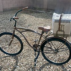 Java Monster-branded Beach Cruiser Bicycle w/cooler.