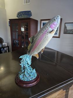 Carved Wood Trout
