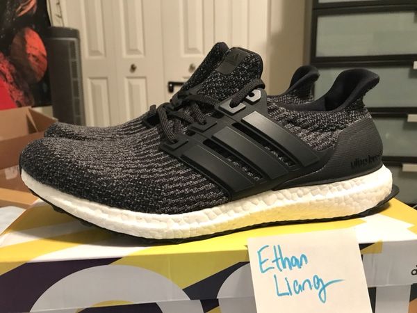 black and grey ultra boost 3.0