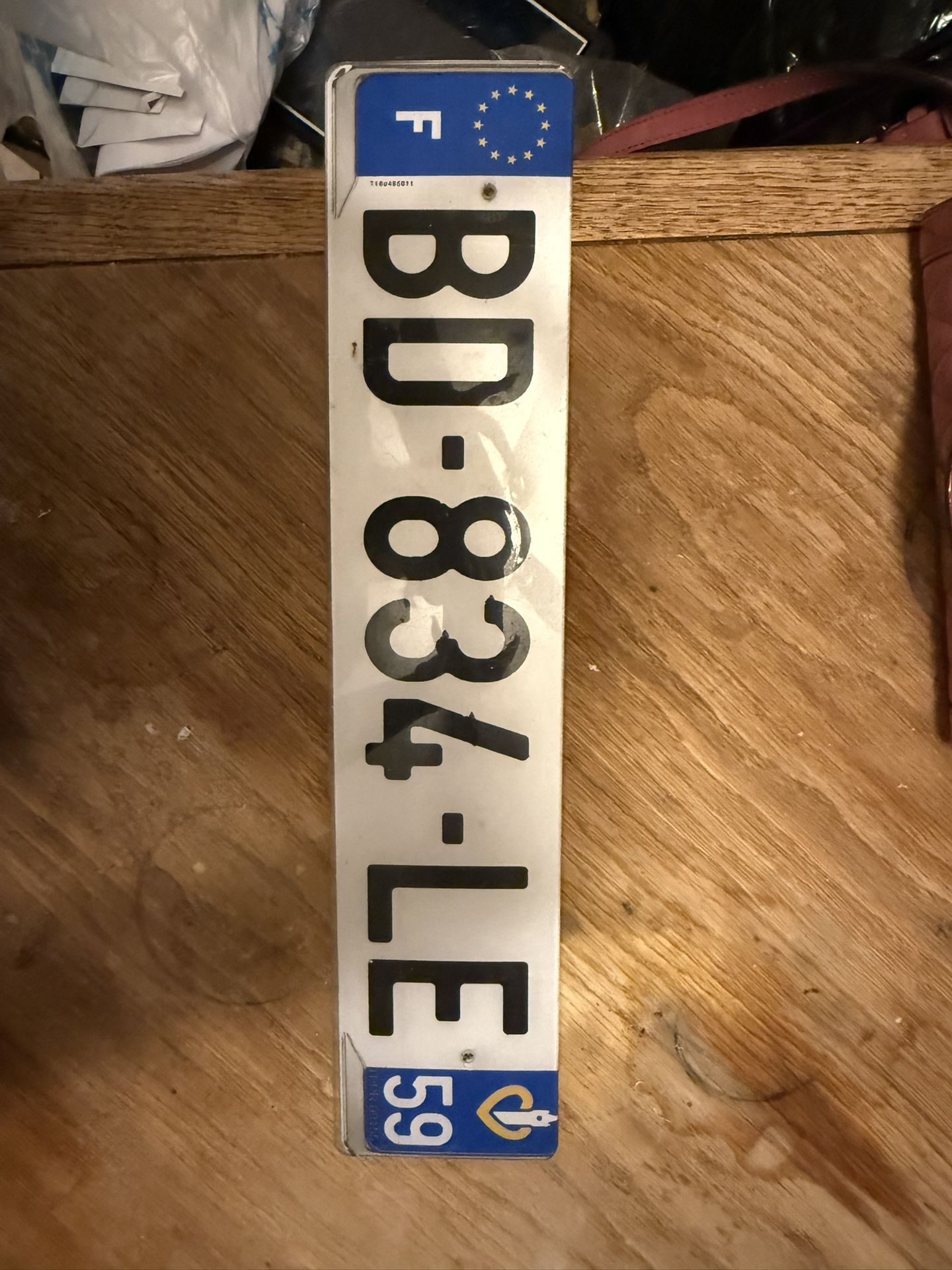 French License Plate 