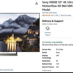 Sony 55 Inch HD LED TV