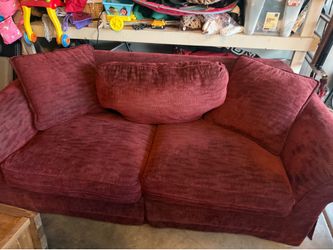 Red vintage couches